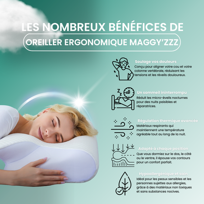 Oreiller de soutien ergonomique | Maggy'zzz